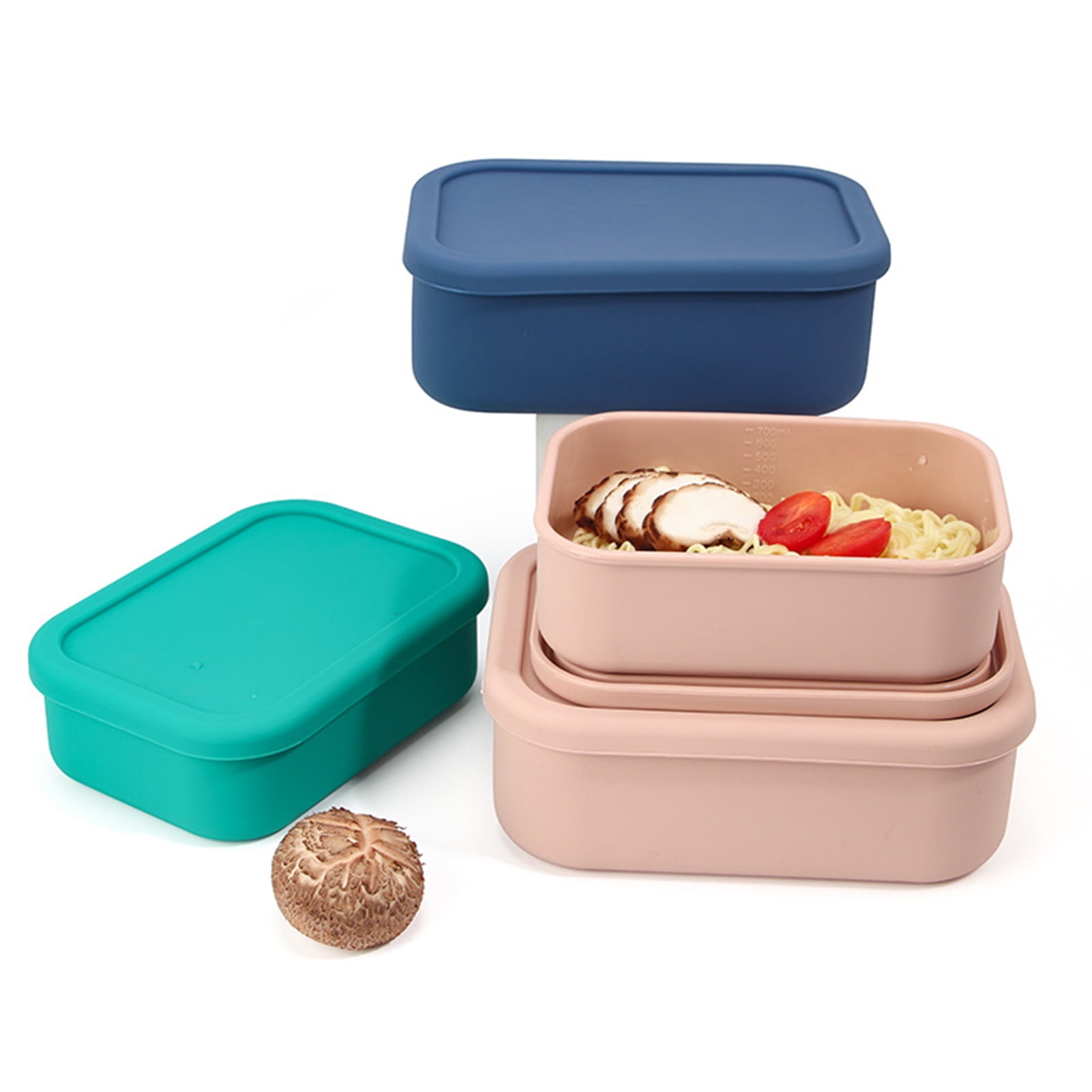 Keweis Silicone Bento Box, 3-Compartment 25oz Lunch Box Container with  Lids, Leak-Proof Salad Bento Boxes, Hard-Shell Silicone, Airtight,  Microwave, Dishwasher and Freezer Safe - Yahoo Shopping