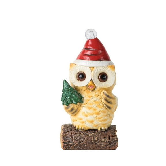 putnchl Glowing Christmas Owl Christmas Decoration Home Living Room Desktop Resin Crafts Ornaments