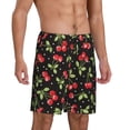 thumbnail image 2 of Sikiie Sweet Red Cherry Mens Pajama Shorts, Lightweight Lounge Pant with Pockets Soft Sleep Pj Shorts for MenMedium, 2 of 6