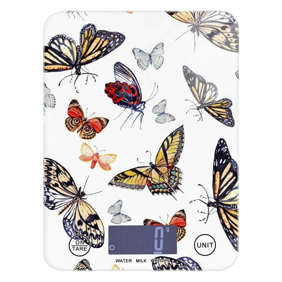 Kitchen Scale Digital Food Scales Grams and Oz Weight for Cooking and Baking Beautiful Butterflies