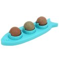 thumbnail image 5 of Bolas de pared con hierba gatera, limpieza dental multiusos, juguetes dentales seguros y saludables para gatos, color azul, 5 of 5