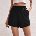 thumbnail image 2 of biudgviw Athletic Shorts for Women Elastic High Waisted Running Shorts Summer Comfy Solid Color Sporty Sweat Shorts, 2 of 6