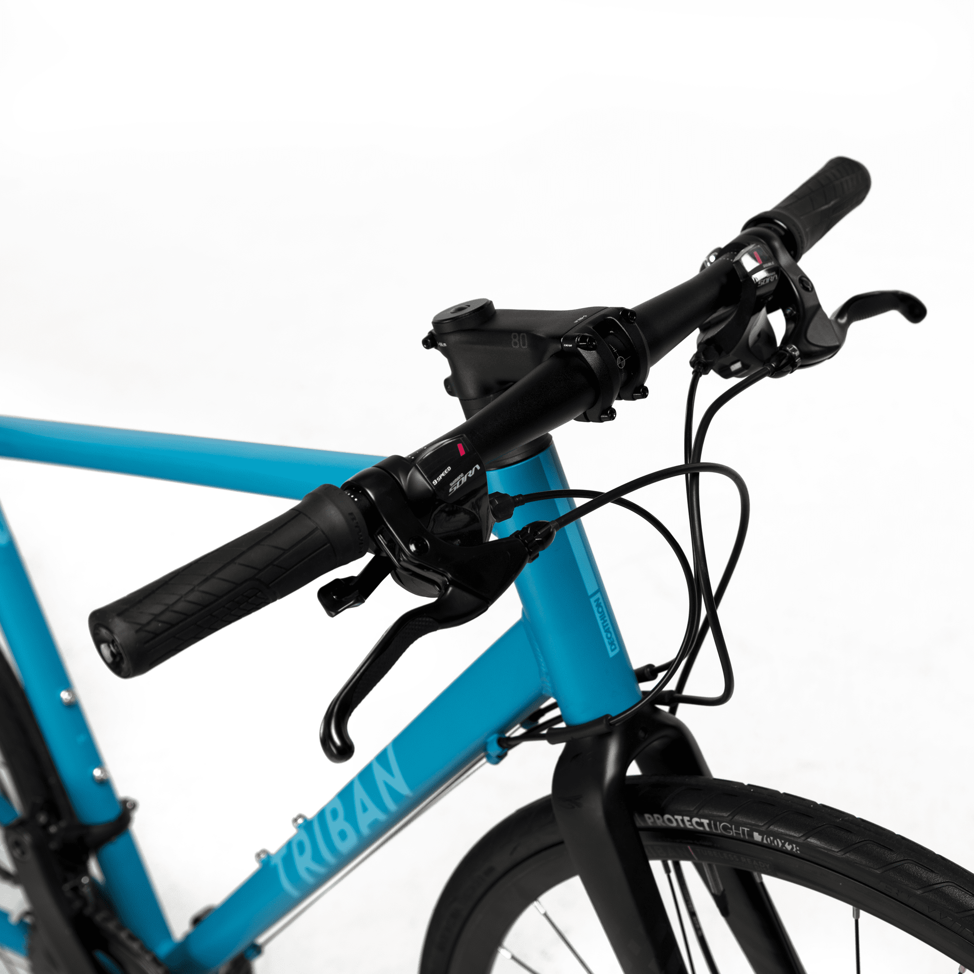 triban rc500 flat bar disc road bike