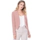 thumbnail image 1 of Día de San Patricio Chaqueta Corta Casual De Negocios De Oficina De Trabajo Sin Cuello Para Mujer Rosa XL, 1 of 6
