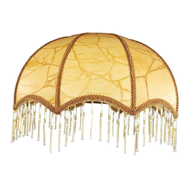Cubierta de repuesto para pantalla de lámpara de mesa con forma de cúpula, estilo europeo, con borlas para sala de lectura, E27 Estilo B
