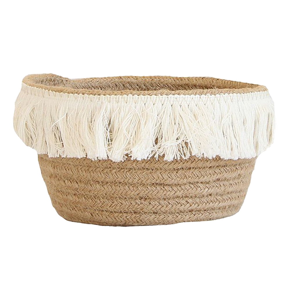 Jute Storage Basket Knitting Simple Durable Northern Europe Style