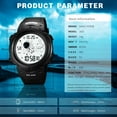 thumbnail image 5 of SKMEI Digital Watch Men, Mens Digital Sports Watch LED Screen Military Waterproof Wrist Watches for Men Casual Stopwatch Alarm Countdown Army Watch, 5 of 7