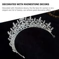 thumbnail image 4 of OUNONA 1Set Rhinestone Zinc Alloy Wedding Tiara for Women Bridal Headpiece Accessory, 4 of 7
