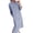 Blue, variant on Women's Gingham Plaid Button-Down Shirt Dress, Casual Loose Long Sleeve Maxi Dress with Side Slit, Cotton Summer to Fall Tunic Dress(Black/M)