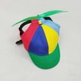 thumbnail image 1 of Gorra de béisbol a juego con el color del sombrero para perro o gato, tocado de osito de peluche, gorro con lengua de pato y libélula de bambú, 1 of 6