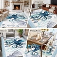 thumbnail image 5 of Area Rug for Living Room, Coastal Octopus Non-Slip Indoor Large Carpet for Bedroom/Dining Room, Nautical Starfish Shell Jellyfish Anchor Washable Low-Profile Rectangle Floor Runner Rugs - 5 x 8 Ft, 5 of 7