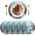 thumbnail image 3 of Coolnut Cute Christmas Snowman Placemats Set of 6 Non-Slip Heat Resistant Dining Table Place Mats Washable Kitchen PVC Weave Table Mats Home Decor Gifts, 3 of 7