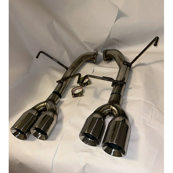 Polished WRX/STi Muffler Exhaust Axle Back 4” Quad Tips Exhaust For 15-21 Subaru