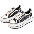 thumbnail image 3 of Women's Fashion Sneakers Platform Lace Up Breathable Mesh Glitter Athletic Shoes Comfortable Casual Walking Shoes For Women, 3 of 9