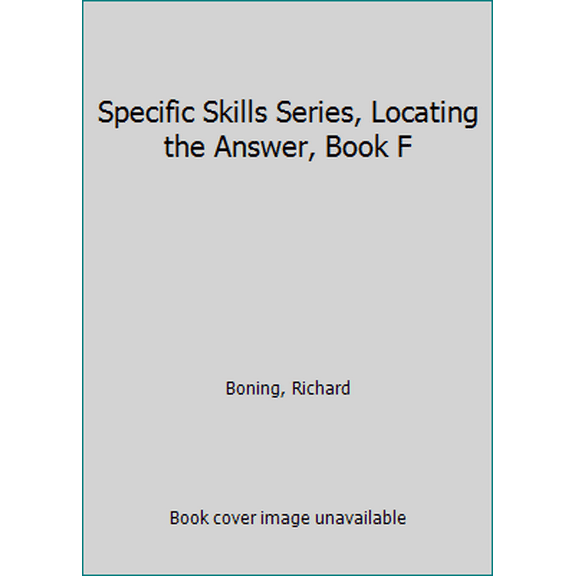 Pre-Owned Specific Skills Series, Locating the Answer, Book F (Paperback) 0026879565 9780026879569