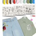 thumbnail image 1 of Easy Clothing Embroidery Kit - 34 Stick & Stitch Designs - Embroidery Kit for Clothes Starter Pack, Beginners All Inclusive Kit for Clothing Embroidery, 1 of 6