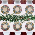 thumbnail image 7 of Round Grid Placemat ,One Sizex1, Round Placemat, PVC Plate Mat，15.4 Inch Non-Slip and Heat Resistant, Table Placemat, Dining Room Placemat Colorful Lovely Starfish Seamless, 7 of 7