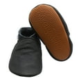 thumbnail image 2 of Mejale Baby Boy Girl Shoes Soft Soled Leather Moccasins Anti-Skid Infant Toddler Prewalker(Black,0-6 Months), 2 of 4