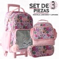 thumbnail image 1 of US Urban Juego Escolar Mochila con Carrito Lonchera y Estuche para Niños y Niñas (rosa gato), 1 of 6