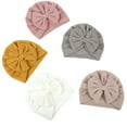 thumbnail image 4 of Baby SweetieCute Turban Hat Cap Beanie Bonnet with Big Bowknot Hospital Hats Knot Headwraps Turbans for Newborn Baby Toddlers Infants, 4 of 7