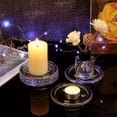 thumbnail image 2 of Platos OwnMy de cristal transparente de 10 cm para velas Pillar (5 unidades), 2 of 7