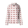 thumbnail image 5 of NTACZA Womens Tops Valentine's Day Red Business Casual Button Up Shirt Heart Print Dressy formal Woman Shirts L, 5 of 5