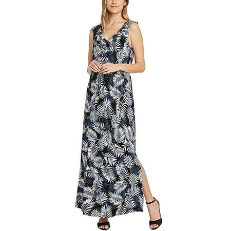 Matty M Ladies' Ruffle Front Maxi Dress, XL - Black- NEW