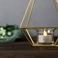 thumbnail image 5 of BalsaCircle 2 Pieces 9.5" Gold Geometric Hanging Candle Holders Party Reception Centerpieces, 5 of 6