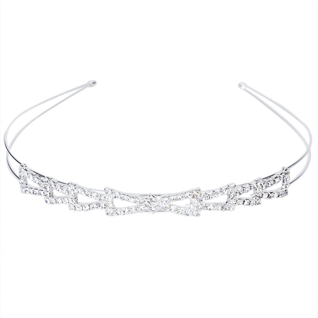 Triángulo Diadema Cintillo Tiara Cristal Diamante para Boda Novia Dama de Honor