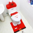 thumbnail image 4 of Coxeer Toilet Tank Cover Set Soft 3PCS Bathroom Cover Set Bath Lid Cover for Christmas, 4 of 10