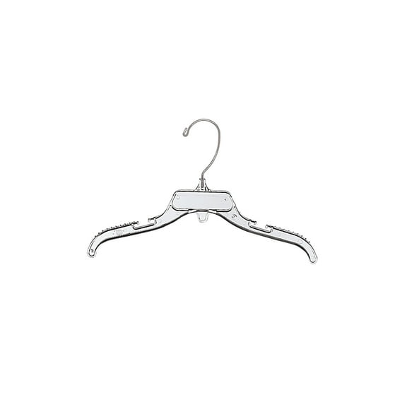 SSWBasics Break-Resistant 12 inch Clear Plastic Children's Dress Hangers - Case of 100 -