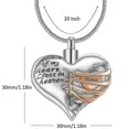 thumbnail image 2 of Collar con urna de cenizas shaofei Corazón acero inoxidable, 2 of 3