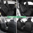 thumbnail image 7 of AOMSAZTO Seat Covers Leather Fit for Tesla Model 3 2017-2023 Full Seat Car Seat Covers Faux Leather Seat Cover Waterproof Seat Cushion Protector (Black), 7 of 7