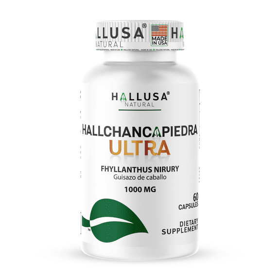 Hallusa Natural Chanca Piedra Ultra 1000mg with Guizaso de Caballo - Kidney & Urinary Tract Support Supplement - Gallbladder & Detox Herbal Blend - 60 Capsules