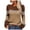 Khaki, variant on Womens Sweaters Color Block Stripe Crew Neck Casual Long Sleeve Tops Fall Winter Pullover Blouse Daily Wear