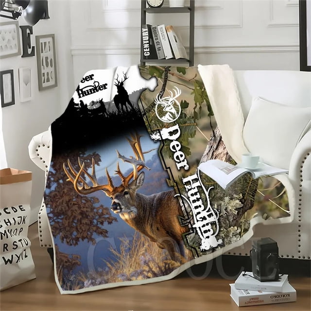 Manta gruesa con estampado de cerdo de caza de jabalí, mantas para camas, felpa esponjosa, decoración del hogar para adolescentes, edredón para adultos