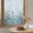 White Teal Blue, variant on Country Eucalyptus Leaves Window Privacy Film,Heat Control Sun Blocking Static Cling Rainbow Film,Watercolor Teal Green Leaf Non-Adhesive Glass Sticker Door Window Tint,17.7" x 39.3"