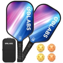 Golabs PB1 Pickleball Paddles Set, Durable Fiberglass Surface Paddles with 4 Balls for All Levels Adult & Beginner, Pink