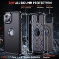 thumbnail image 6 of Magnetic for iPhone 13 case [Compatible with MagSafe][Glass Screen Protector][Military Grade Drop Protection][Non-Slip] Heavy Duty Shockproof for iPhone 13 Phone Case 6.1 inch-Black, 6 of 14