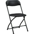 thumbnail image 3 of Lorell Plastic Folding Chair X-Style Base - Black - Plastic - 17.8" Length x 17" Width - 31.5" Height - 4 / Carton, 3 of 5