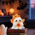 thumbnail image 4 of Halloween Ghost Figurines Decor - Cute Mini Resin Ghost Statues with Pumpkins for Home, Desk, Shelf & Party Decorations, Spooky Fun Halloween Decor, 4 of 6