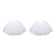 thumbnail image 2 of Sonducket Traje de niña chico tul Ballet baile patinaje mono ropa de baile tutú Color sólido rendimiento Navidad Hilo Suave/Blanco L/para 1.31-1.55 m 2piezas, 2 of 6