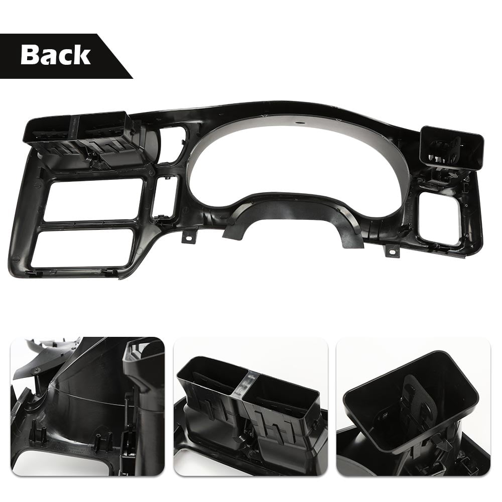 PIT66 Black Dash Trim Bezel Cover Fit For 1998-2004 Chevy Blazer Jimmy Sonoma S10