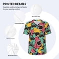 thumbnail image 3 of Hirioo Angry Shark Pattern for Men's Baseball T-shirt Shirts Short Sleeve Casual Summer Button Stretch T Shirts,Size S-4XL-, 3 of 7