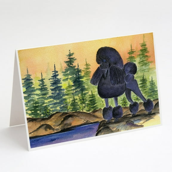 Poodle Greeting Cards and Envelopes Pack of 8