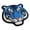 Blue, variant on CoreLiving Tiger Head Shaped Tufted Rug, Handmade Plush Animal Print Area Rug with Non Slip Backing, Soft Decorative Vintage Boho Tiger Print Carpet for Bedroom, 1 PC