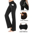 thumbnail image 4 of Avamo Women's Bootcut Yoga Pants with Pockets Moisture-Wicking High Waist Bootleg Gym Fitness Trousers Plus Size Pant Stretch Yoga Workout Pants for Women, 4 of 10