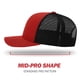 thumbnail image 3 of Gorra de béisbol Richardson 112 Trucker Snapback Split Rojo/Negro, 3 of 7