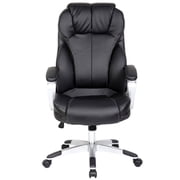 2xhome Modern High Back Tall Ribbed PU Leather Swivel Tilt Adjustable Chair Designer Boss Executive Management Manager Office Conference Room Work Task Computer