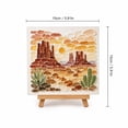 thumbnail image 2 of Sea Glass Craft Kit, Monument Valley Desert Mosaic Art Project with Glue and Colorful Glass Stones, Southwest Decor for Adults, 2 of 3